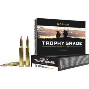 Nosler Trophy Grade Rifle Ammunition 25-06 Rem. 100 gr. PT SP 20 rd.