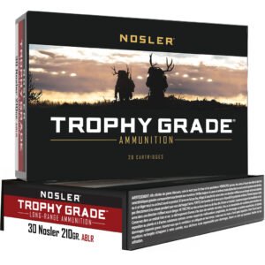 Nosler Trophy Grade Long Range Rifle Ammunition 30 Nosler 210 gr. ABLR SP 20 rd.