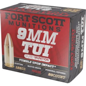 Fort Scott Munition Sub-Munition Pistol Ammo 9mm 125 gr. TUI 20 rd.