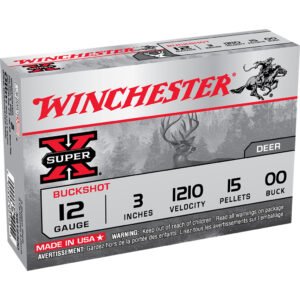 Winchester Super-X Magnum Buffered Shot 12 ga. 3 in. 15 Pellets 00 Buck 5 rd.
