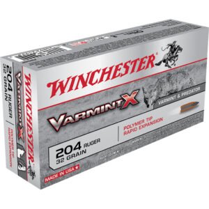 Winchester Varmint X Rifle Ammo 204 Ruger 32 gr. Varmint X Polymer Tip 20 rd.