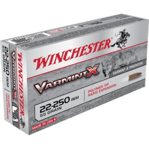 Winchester Varmint-X Rifle Ammo 22-250 Rem. 55 gr. Polymer Tip 20 rd.