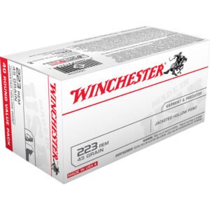 Winchester USA Rifle Ammo 223 Rem. 45 gr. JHP 40 rd.