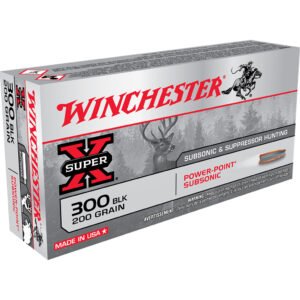 Winchester Super X Subsonic Expanding Rifle Ammo 300 AAC Blackout 200gr Subsonic Expand HP 20rd