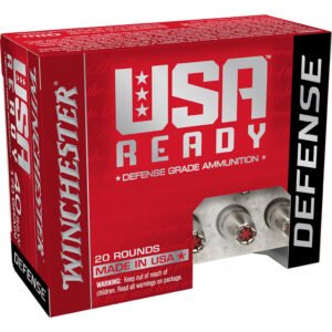 Winchester USA Ready Defense Pistol Ammo 40 S&W 155 gr. Hex-Vent HP 20 rd.