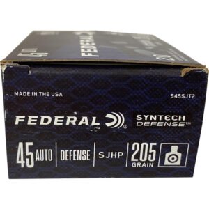 Federal Syntech Defense Pistol Ammo 45 ACP 205 gr. Syntech Defense SJHP 50 rd.