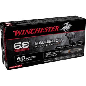 Winchester Ballistic Silvertip Rifle Ammo 6.8 Western 170 gr. Ballistic Silvertip 20 rd.