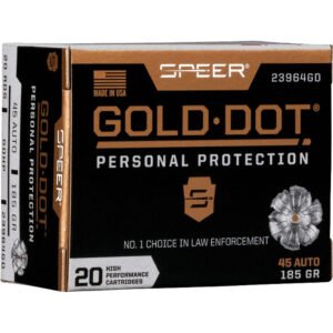 Speer Gold Dot Personal Protection Pistol Ammo 45 ACP 185 gr. HP 20 rd.