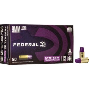 Federal American Eagle Training Match Pistol Ammo 9mm 124 gr. TSJ 50 rd.