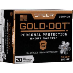 Speer Gold Dot Personal Protection Pistol Ammo 40 S&W 180 gr. HP Short Barrel 20 rd.
