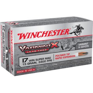 Winchester Varmint X Rifle Ammo 17 WSM 15 gr. Varmint X Lead Free 50 rd.