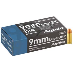 Aguila Pistol Ammo 9mm 124 gr. JHP 50 rd.