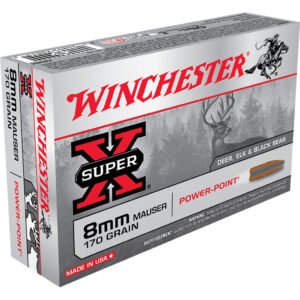 Winchester Super-X Rifle Ammo 8mm Mauser 170 gr. Power-Point 20 rd.