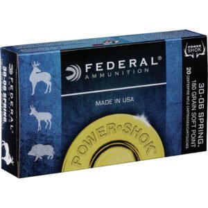 Federal Power-Shok Rifle Ammo 30-06 Springfield 180 gr. Jacketed SP 20 rd.