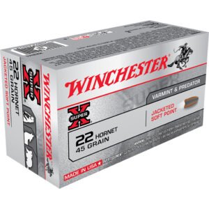 Winchester Super-X Rifle Ammo 22 Hornet 45 gr. Soft Point 50 rd.
