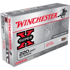 Winchester Super-X Rifle Ammo 220 Swift 50 gr. Pointed Soft Point 20 rd.