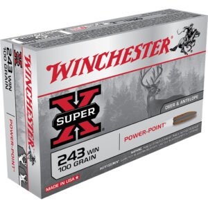 Winchester Super-X Rifle Ammo 243 Win 100 gr. Power-Point 20 rd.