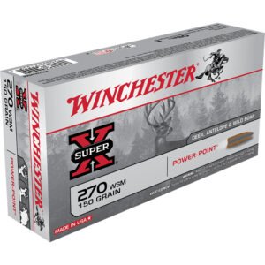 Winchester Super-X Rifle Ammo 270 WSM 150 gr. Power-Point 20 rd.