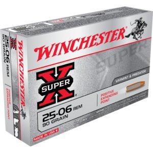 Winchester Super-X Rifle Ammo 25-06 Rem 90 gr. Positive Expanding Tip 20 rd.