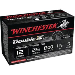 Winchester Double X High Velocity Turkey Load 12 ga. 2.75 in. 1 1/2 oz. 5 Shot 10 rd.