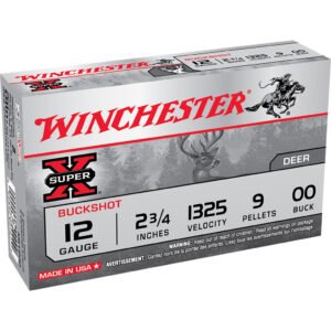 Winchester Super-X Load 12 ga. 2.75 in. 9 Pellets 00 Buck Shot 5 rd.