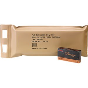 PMC Bronze Pistol Ammo Battle Pack 9mm Luger FMJ 115 gr. 300rd.