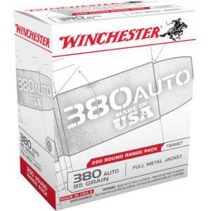 Winchester USA Pistol Ammo 380 ACP 95 gr. FMJ 200 rd.