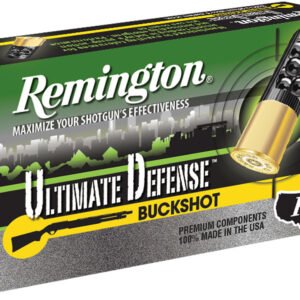Remington Ultimate Defense Buckshot Loads 12 ga. 2.75 in. 9 Pellet 00 Buck 5 rd.