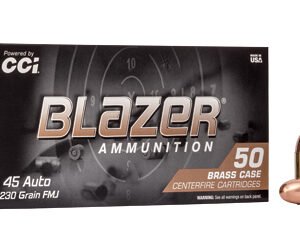 CCI Blazer Brass Pistol Ammo 45 ACP 230 gr. FMJ Round Nose 50 rd.